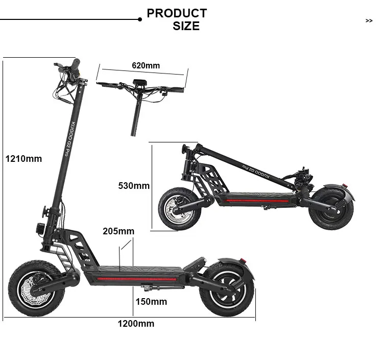 KUGOO Folding Electric-Scooter G2-Pro 45km/h Price In Dubai