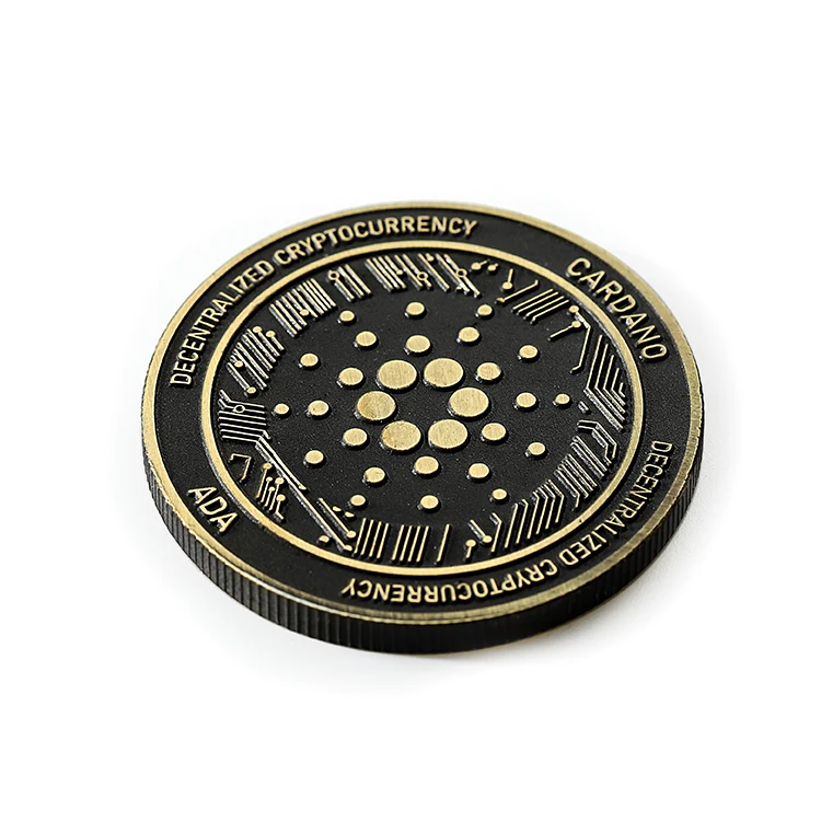 European Style Black Bull Head Gold Plated Tungsten Coin
