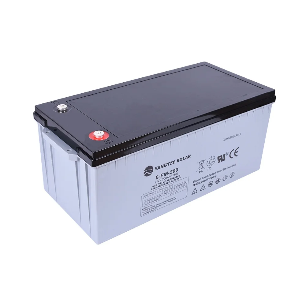 Yangtze Solar Battery and Wind Energy Storage Battery 12v AGM Solar Battery 200 Ah