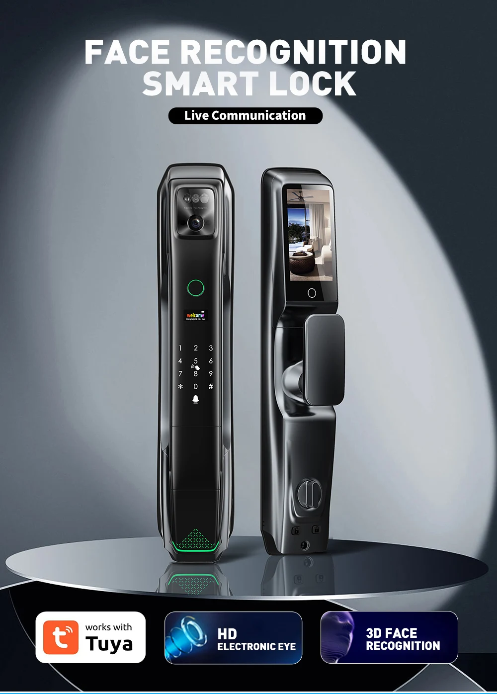 Smart Door Lock with 3D Face Recognition - Secure & Convenient