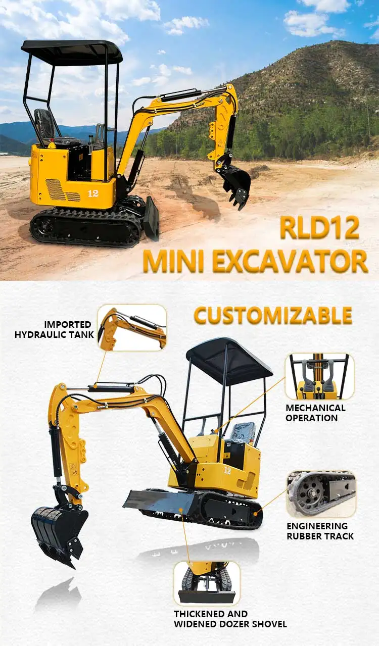 CE EPA EURO 5 Excavators 1 Ton 1.6 Ton 2 Ton 3 Ton Mini Excavator ...
