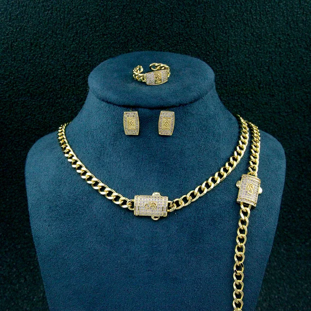Luxury Jewelry Sets for Women 18k Gold Plated High-grade Fashion Jewelry Sets High Quality