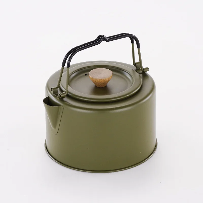 1000ml Stainless Steel Coffee Kettle Nonstick Black Coating Boiling Water  Open Fire Great Camping Running Tours Casual Outings