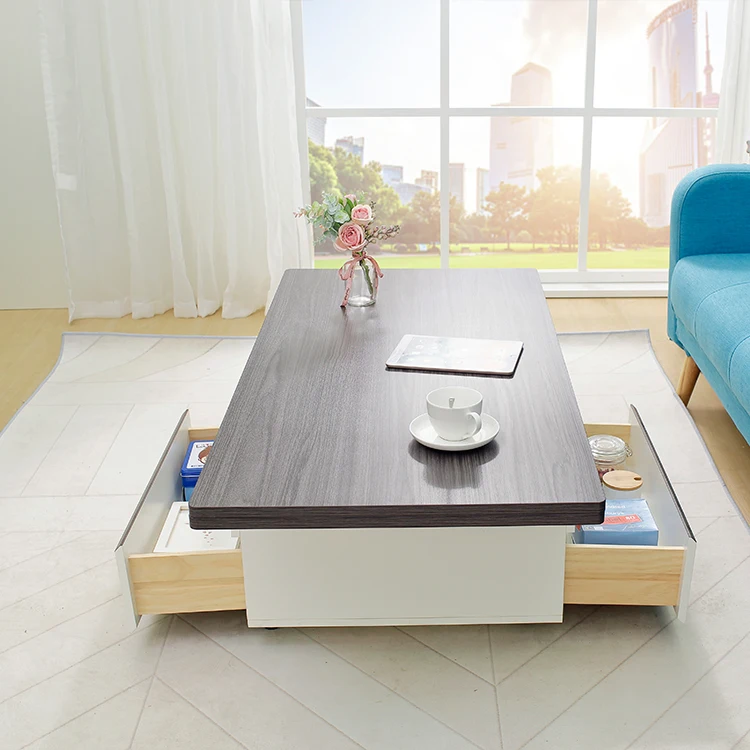 Multifunctional Coffee Table with Chairs Lift Top Coffee Table to Dining Table and Chair