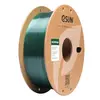 Seda de doble color pla-negro verde