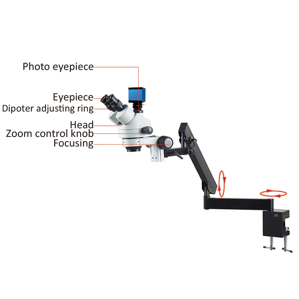 Trinocular Zoom Microscope with Camera Universe Stereoscopic Training Bonding Mosaic Phone Lens Usb Stereoscope Sale Stereoscope