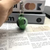 Llavero Estampado - Seda Negro y Verde