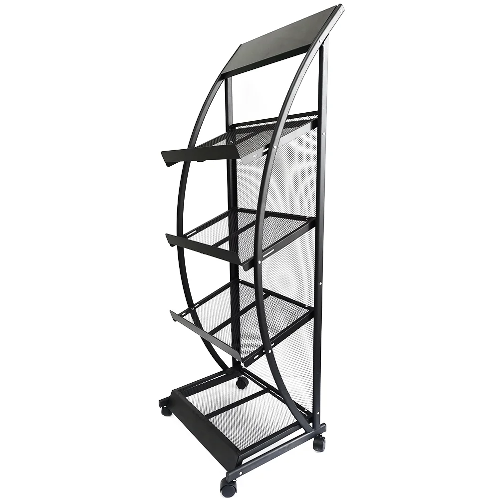 Office Use Books Magazine Store Display Rack Wholesale Metal Magazine Holder Racks