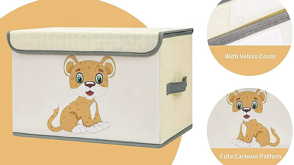 Factory Direct Sale New Design Kids Cartoon Square Leather Storage ...