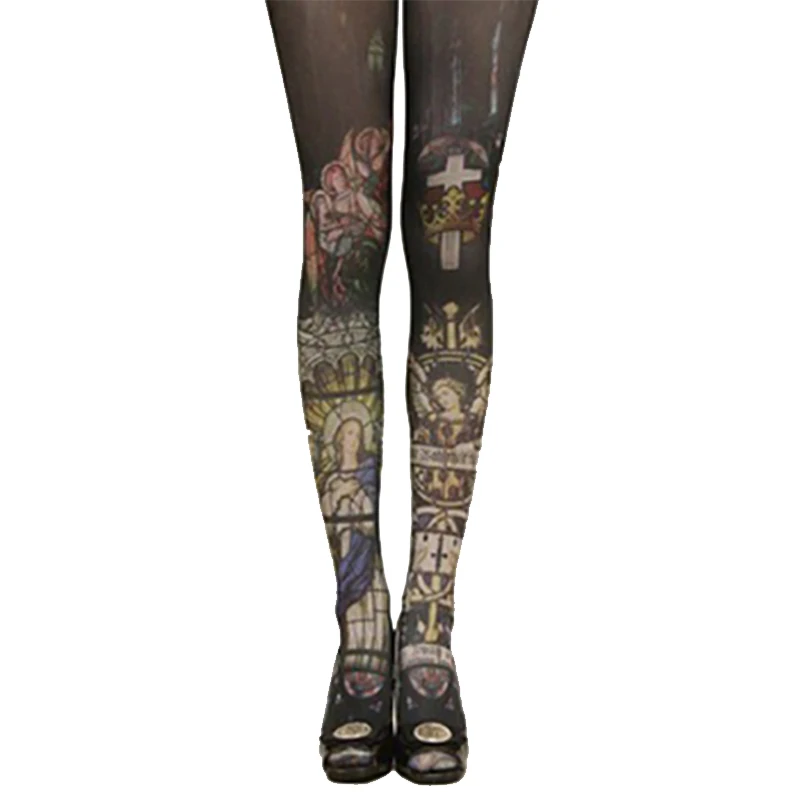 Большие тату-рукава на всю ногу под заказ, тату-чулки для ног