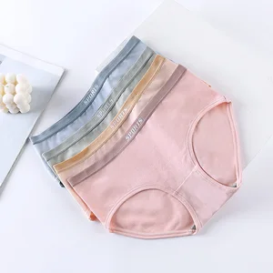 Hot Selling Products 2026 Ladies Underwear Cotton Sexy Girl Waist Girls in Comfortable Air Lift the Pure Color Briefs