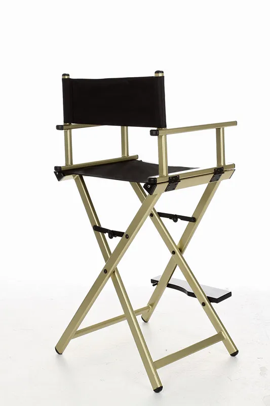 Portable Director Chair Lightweight Aluminum Makeup Chair Folding Makeup Artist Chair