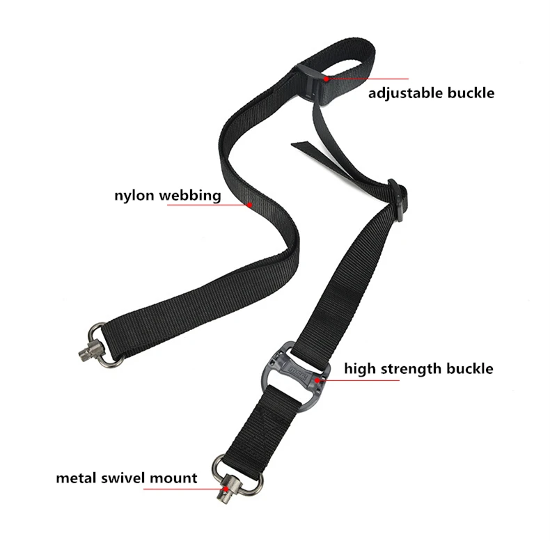 Yakeda Tactical Accessories Sling Adjustable Dual 2 Two Point Qd Sling ...