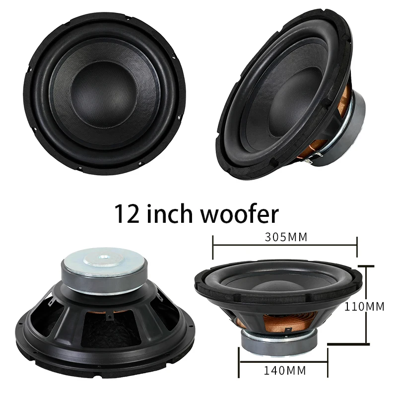 8, 10, 12 Inch Subwoofer Speaker Unit 300-500W - Home Audio Sound