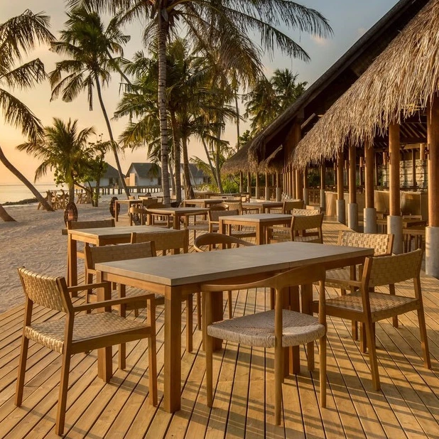 
 Оптовая цена, дешевая мебель из массива тикового дерева, морской курорт, садовая мебель, уличный деревянный стул  