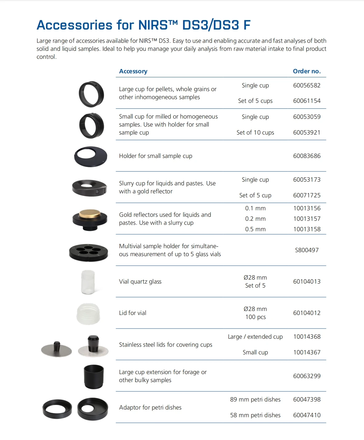 Foss Instruments Data Sheets Portable FOSS Benchtop NIR Analyzer for Grain Analysis