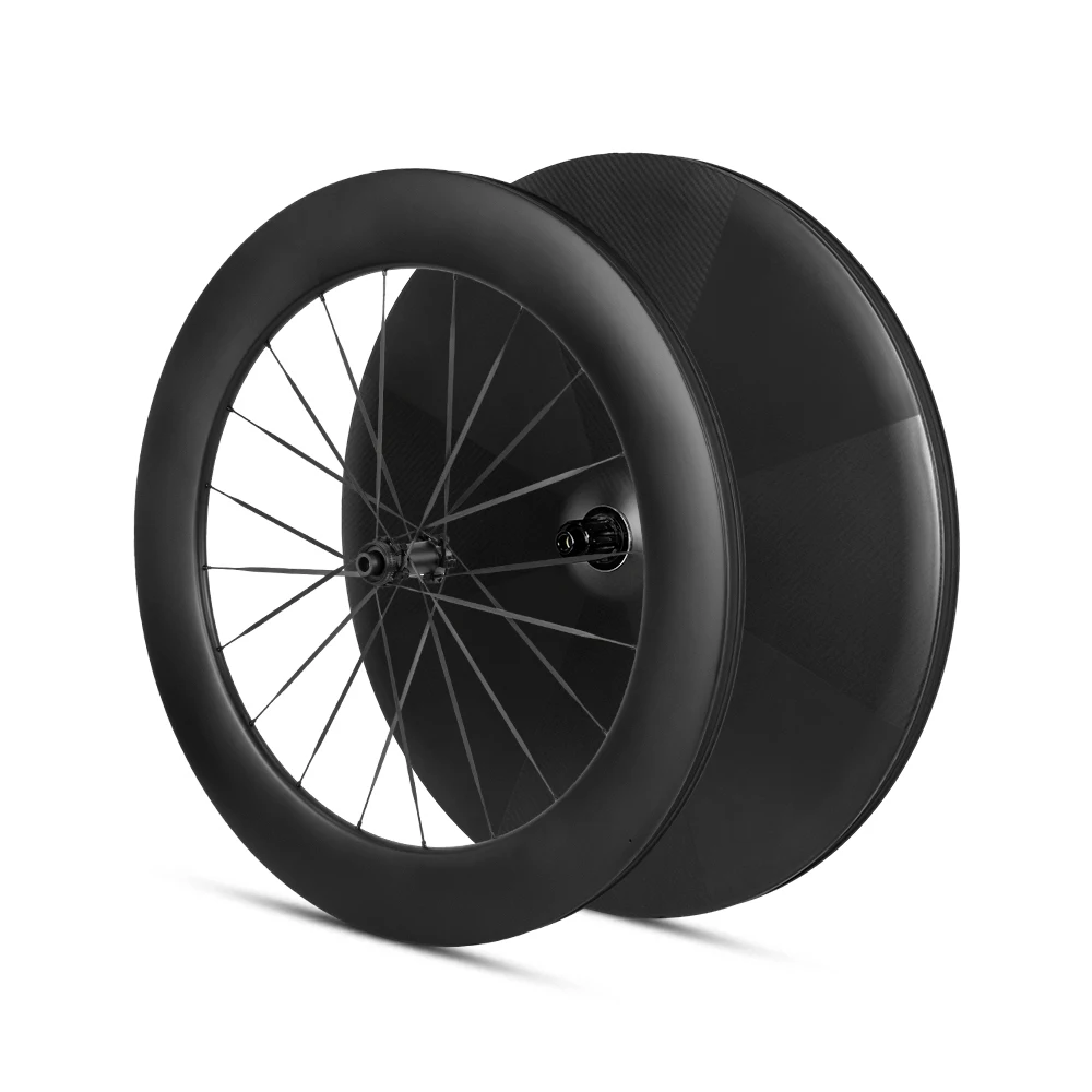 700C カーボン 3スポーク ディスクブレーキ 前後ホイールセット