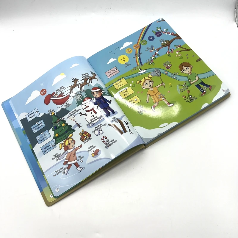 Educational Toy Spanish Sound Bilingual Learning Machine Touch Electronic Books French English Kids E Book Talking Book Toy