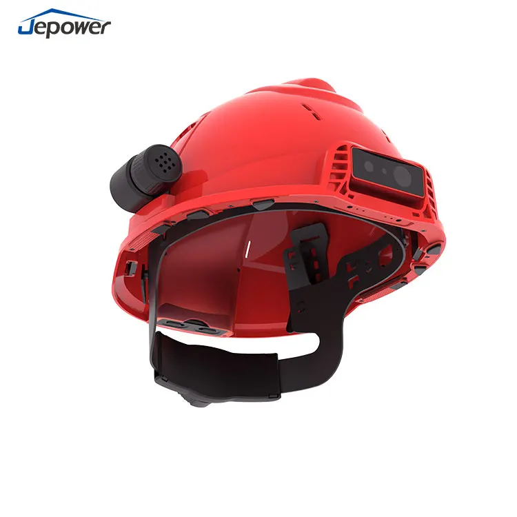 Building Smart Hard Hat Support Wifi/4G/3G Built in 32G Smart Safety Hats Intelligent Hard Hat With Camera and Led White Light