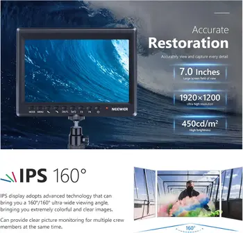 NEEWER F200 HD Video Assist IPS 1920x1200 Input with Histogram 7 Inch 4K 1080p Camera Field Monitor detail image