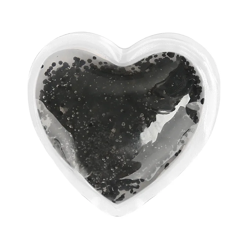 heart shape hot cold packs reusable custom logo sequin glitter hot cold compress pvc mini gel ice pack for cooler
