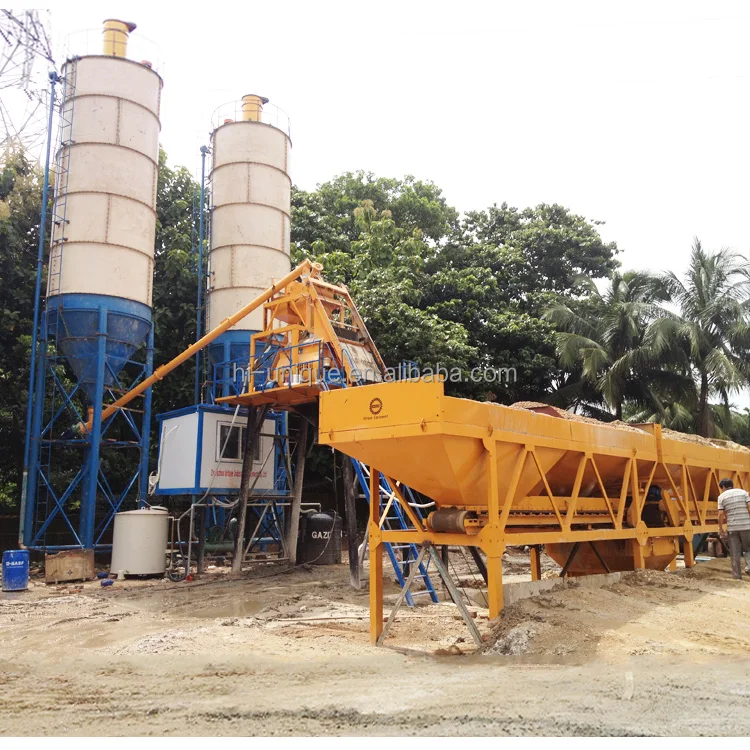 HZS Series 50M3 Hopper Type Wet Mix HZS50 Ready Mixed Concrete Plant