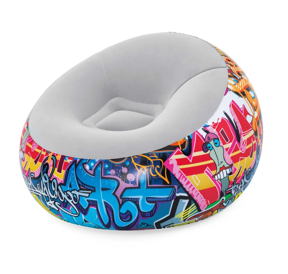 Bestway Graffiti Inflate A Chiar Easy Inflatable Lounge Sofa 1 12m X 1 12m X 66cm View Inflatable Lounge Chair Bestway Product Details From Wuhan Huanyu Lianhua International Trade Co Ltd On Alibaba Com