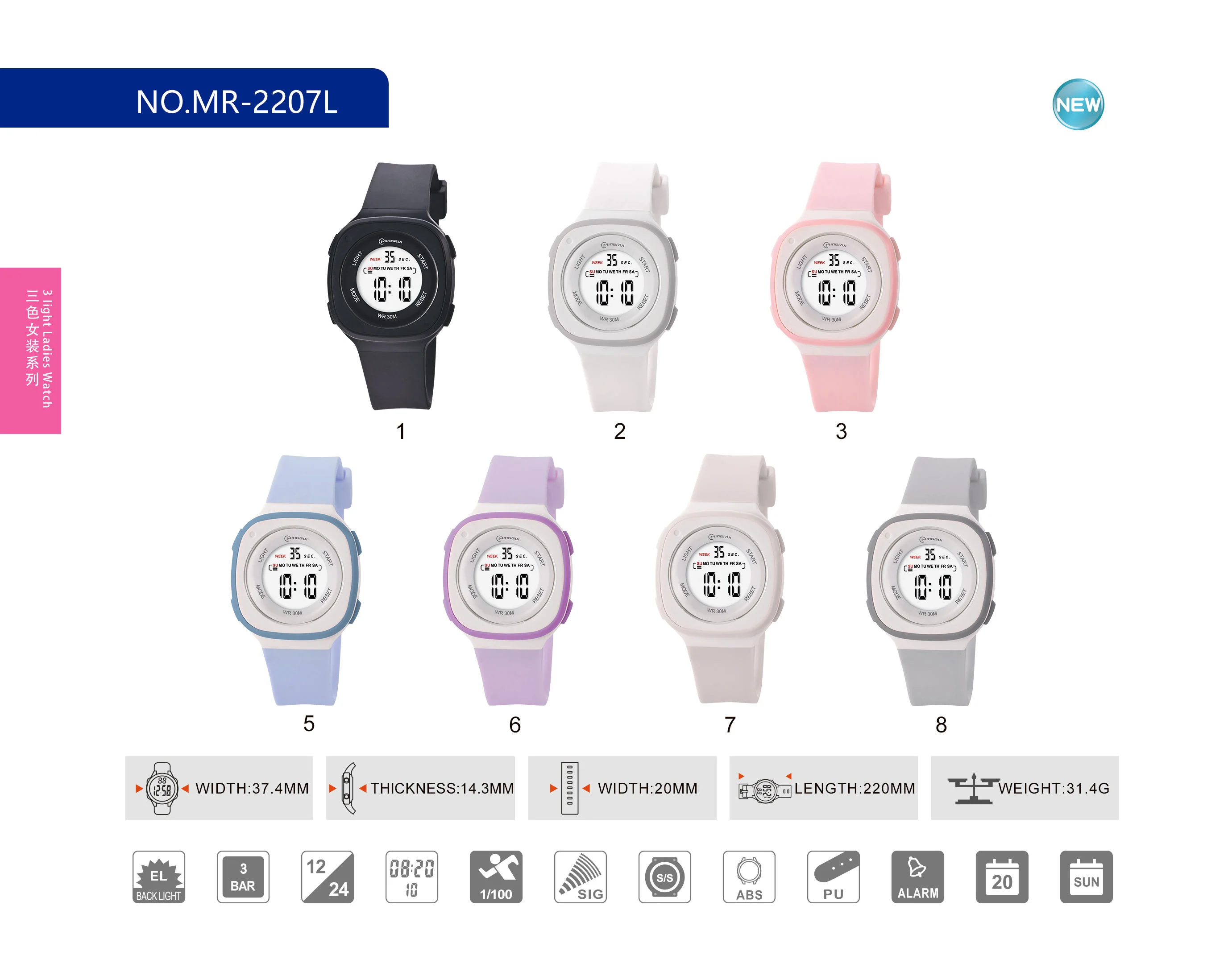 Stylish Digital Watches for Girls - Square Design