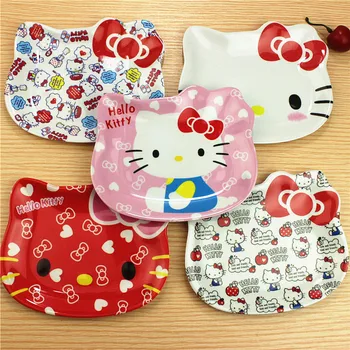 Wholesale Cartoon Cute KT Cat tableware for Home décor children's snack plate Sanrioed Hallo Kitty cake plate