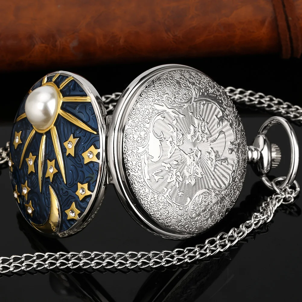 Montre De Poche Vintage En Alliage – Pendentif Galaxie – Cadeau Saint-Valentin, Noël, Anniversaire – Style Rétro