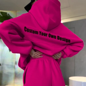 New Spring Fashion Casual Solid Color Color Two Piece Sets Pullover Hoodies Sports Jogger Hoodie and Sweatpants Set