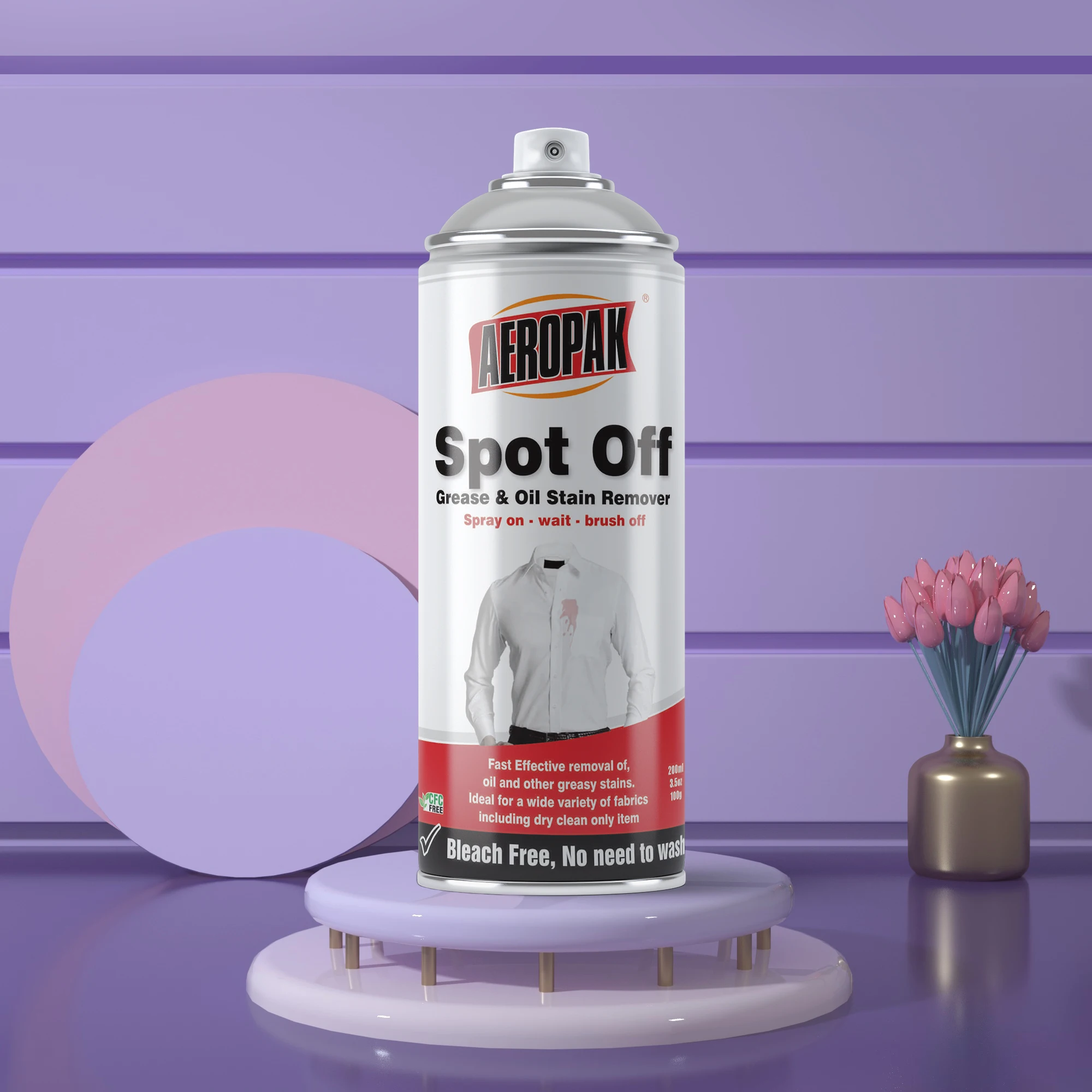 Eco-Friendly 200ml Aerosol Stain Remover Spray with 3 Years Shelf Life for Quick-dry Fabric Cleaning