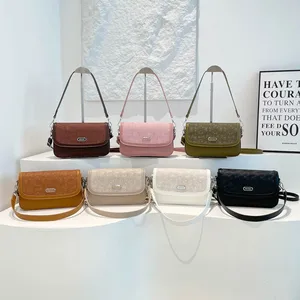 New Arrivals Women's Handbag square Shoulder Bag with 2 Straps Luxury Custom Brand Bag