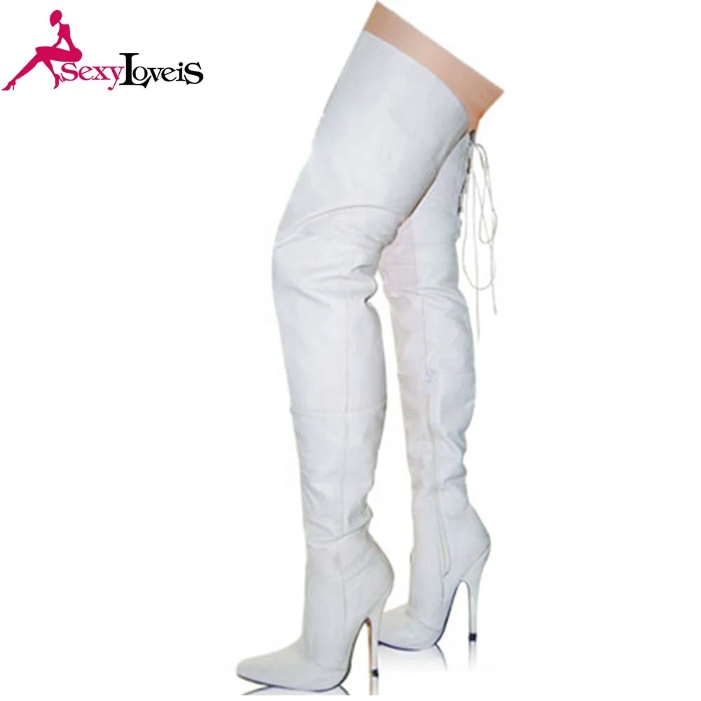 women in crotch boots
