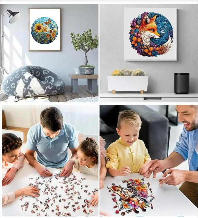 product diy wooden puzzle kits jigsaw puzzles for kids educational toys creative craft activities-0