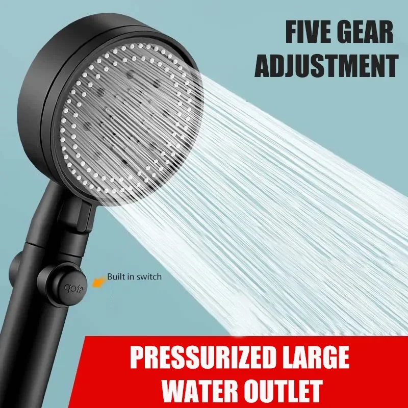 High Pressure Handheld Shower Head with on Off Switch Detachable Shower ...