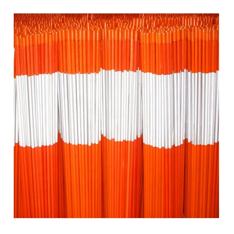 Produktbild von Einfahrtsmarkierungen 12er-Pack – 5x5 Cm Kunststoff-Pfähle, Orange, Rückprallend – Für Parkplätze & Grundstücksgrenzen