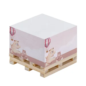 Promotional Self-Adhesive Paper Block Notepad Cube Custom Logo 400-500 Sheets for Office Memo Note