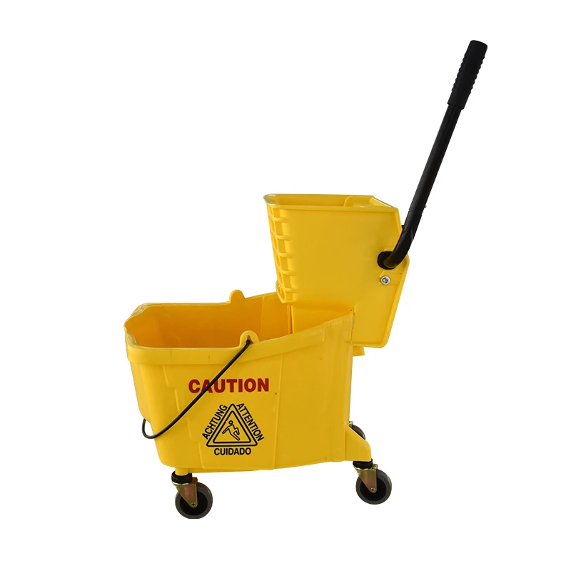 Wheeled mop squeezer mop small mop bucket with wringer