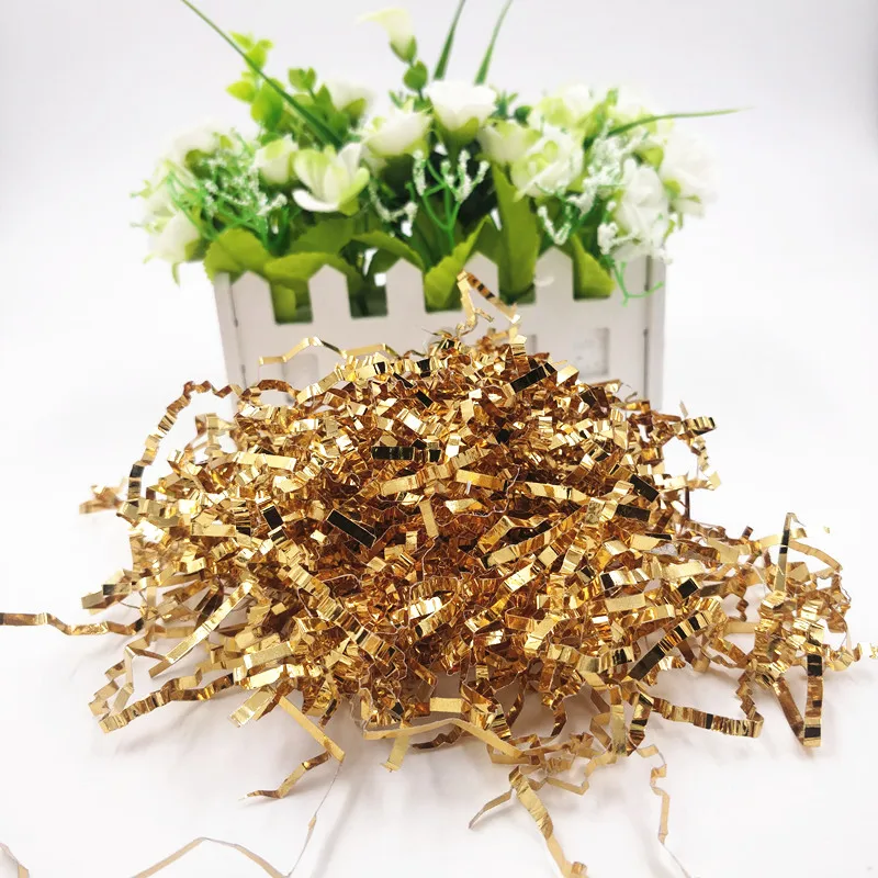 Metallic Gold Crinkle Paper Luxury Packaging Papers For Gifts