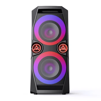 Portable usb radio speaker singing machine karaoke with bt plays music from smart devices through bt