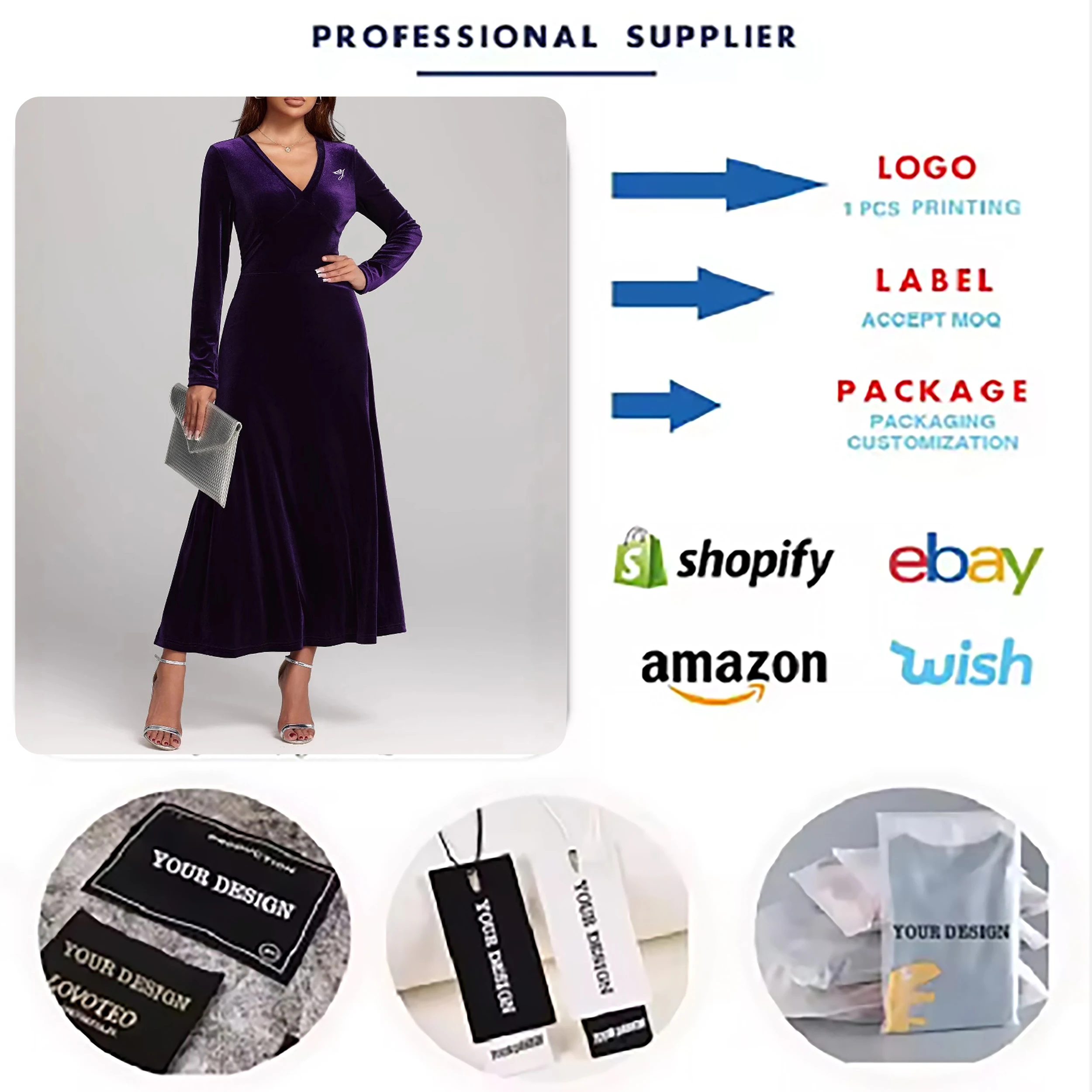 ebay womens winter dresses Professional Oem Odm Modest Gold Velvet Evening Occasion Dress For Women Long-sleeved V-neck Dress Natural For Autumn Soft wool blend fabric custom_GALA GOWNS Ameer's burgundy dress (burgundy Size:US Size 16