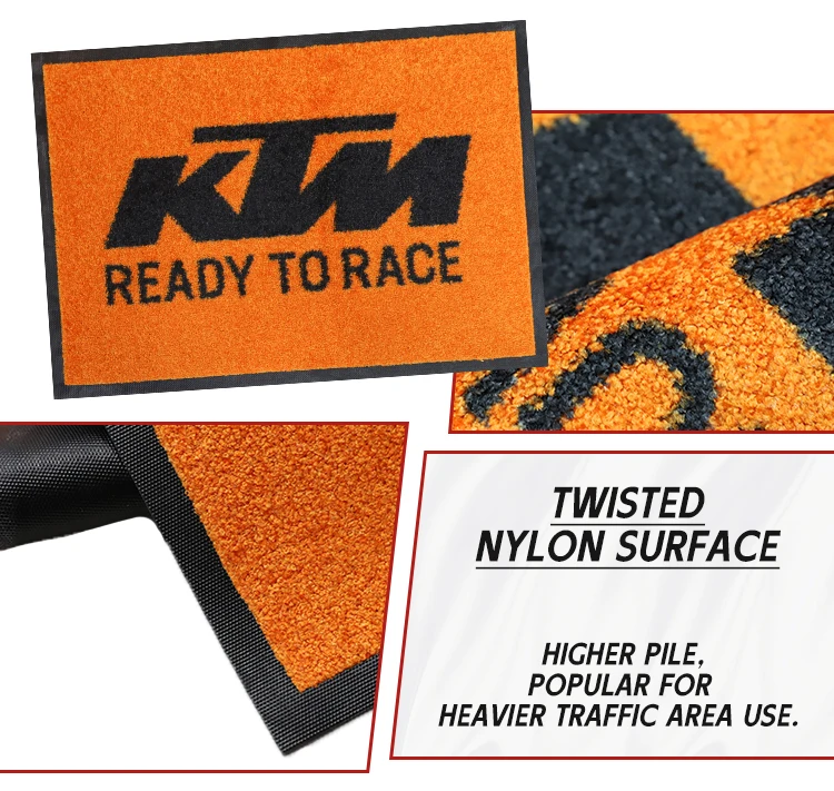 Custom Nylon Rubber Logo Entrance Door Mat for Sports Industry supplier