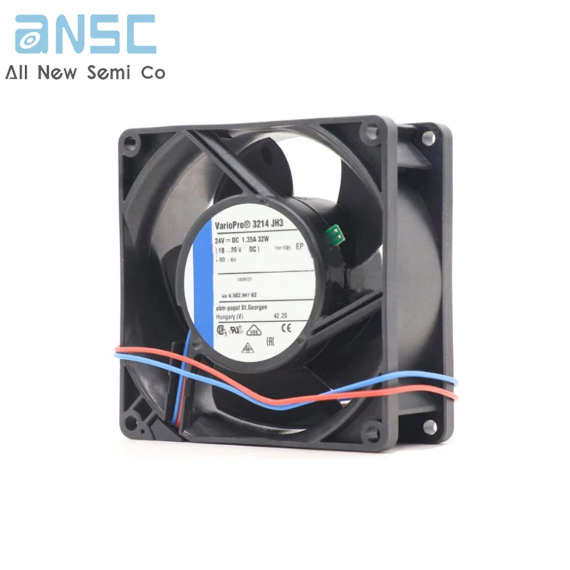 Original Axial flow fan 3214JH3 24V 1350mA 230m3/h 9238mm High speed fan