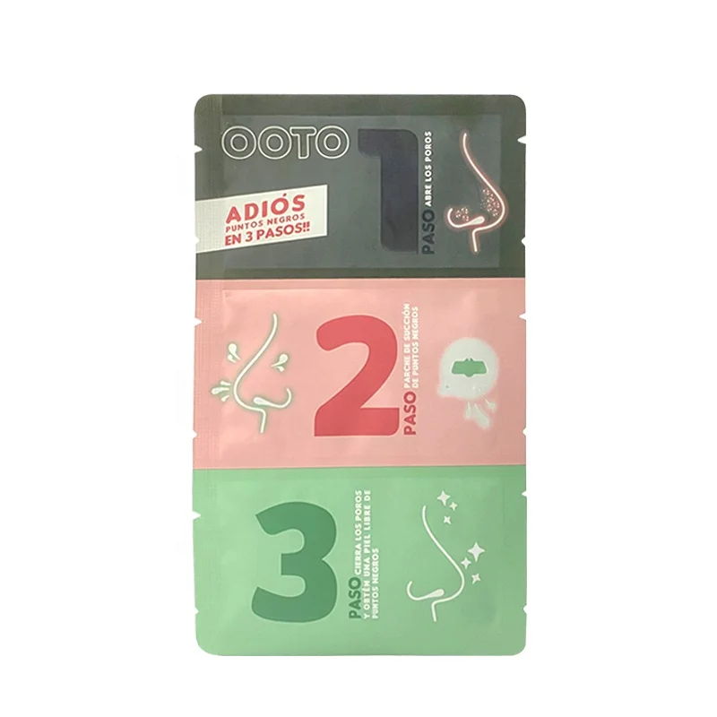 OEM ODM поставщик 3 полоски для очистки пор в носу маска для лечения акне глубокое очищение полоски для удаления черных точек в носу