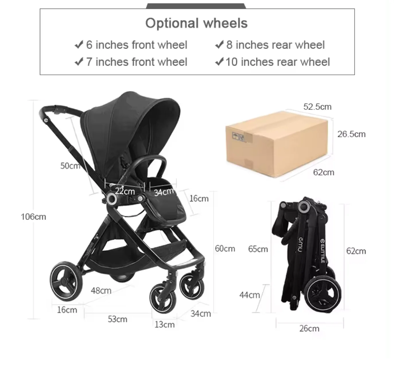 Lightweight Baby High Quality Stroller For Infant Prams Baby Trolley In Purple Color main image 1