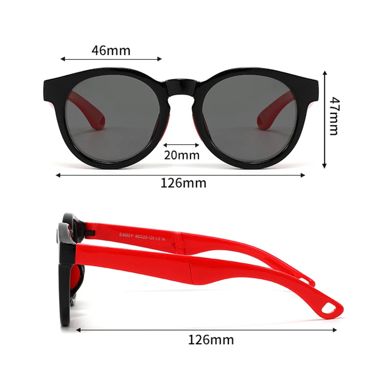 2026 New Children's Foldable TPEE Round Frame Polarized UV400 Sunglasses For Boys And Girls_voghion.com