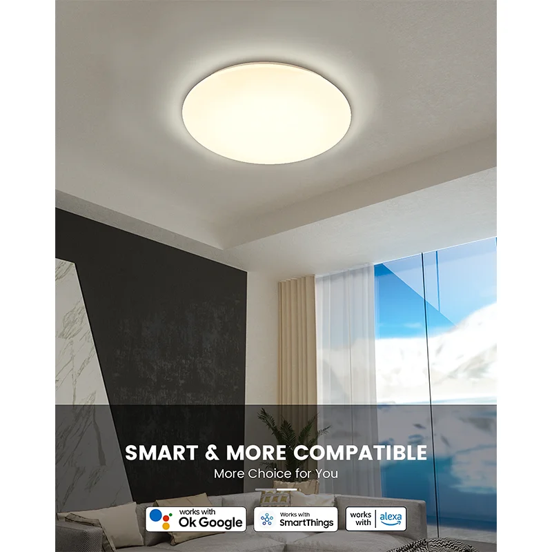 YEELIGHT Mijia Smart Ceiling Led Light Arwen 550C Dimmable, Support Voice Control, Works with Alexa for Livingroom