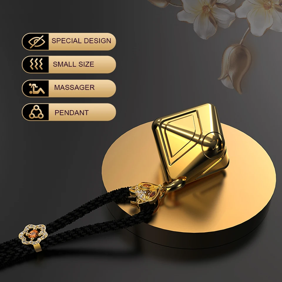 LOCKINK Gold Cube Clitoral Vibrator Pendant Unique Design Private Point Sex  Toys for Women Juguetes Sexuales