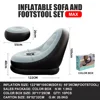 Black-Inflatable sofa combo set max12295105cm/5526cm